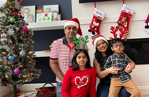 Dr Agarwal with his family