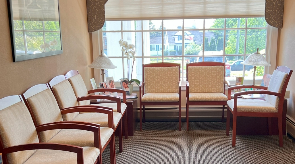 Empty waiting room for dental office